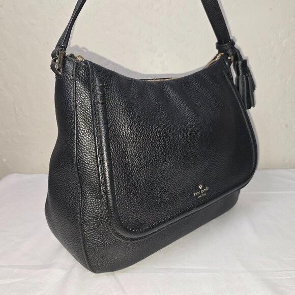 Kate Spade Orchard Street Treana Black Pebble Grain Leather Hobo Shoulder Bag - Picture 7 of 15